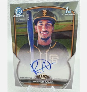 2023 Bowman Chrome Rayner Arias Base 1st Auto #CPA-RA Giants Prospect 🔥 🔥
