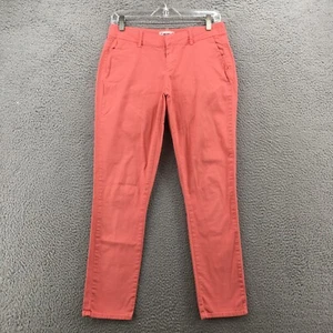 Paige Baxter Chino Pants Womens 26 (actual 30x28.5) Orange Cotton Blend Mid Rise - Picture 1 of 21