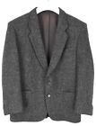HARRIS TWEED Blazer Men&#39;s LARGE Pure New Wool Lined 2 Buttons