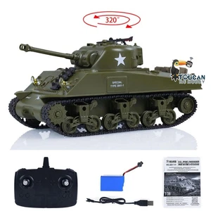 HengLong 1/30 RC Battle Tank Sherman M4A3 3841-01 2.4G RTR Radio Controll Tanks - Picture 1 of 12