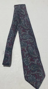 Gant Brand Men's 100% Silk Necktie Tie Red Teal Paisley Standard Width & Length - Picture 1 of 3