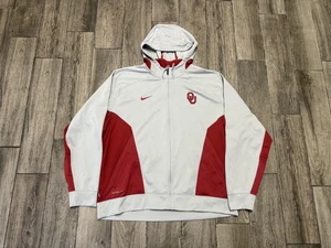 Giacca Oklahoma Sooners uomo 3XL grigio rosso NCAA calcio full zip Therma Fit Nike - Foto 1 di 8