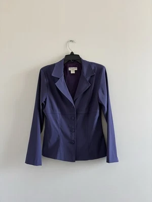 Blazer Alyn Paige Años 90 De Colección Púrpura 4 Botones Mujer 9/10 Oficina Academia Preppy EE. UU. Foto 1 de 4