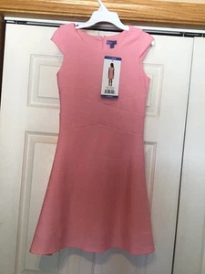 Love Ava & Yelly Pink Youth Skater Dress Sz Large 14/16 A-Line Cap Sleeves NWT - Picture 1 of 7