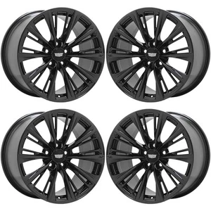 19" Cadillac CT5-V BlackWing Black Chrome Wheels OEM 14072 14074 EXCHANGE - Picture 1 of 8