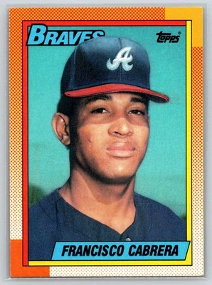 1990 Topps #254 Francisco Cabrera Atlanta Braves Rookie - Image 1 of 2