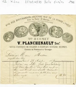Paris X ème 13 Rue Bouchardon - Belle Entête Domaine du Cheval du 25/08/1879 - Imagen 1 de 1