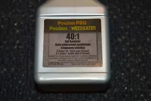 Qty 24 - Poulan Pro Weedeater 40:1 Full Synthetic Blend 2 Stroke Oil 3.2 oz - Picture 1 of 4