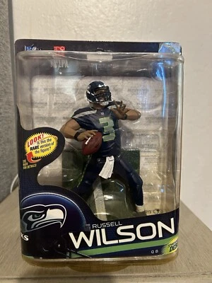 Футболка NFL McFarlane S33 SEATTLE SEAHAWKS Рассела Уилсона темно-синяя. НОВЫЙ - Изображение 1 из 2