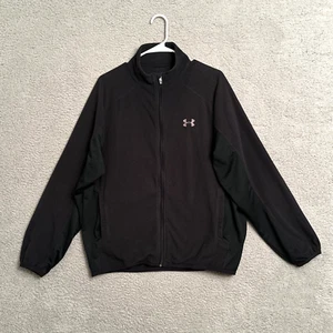 Under Armour Men's Full Zip Fleece Jacket XL Black Long Sleeve Athletic Top - Picture 1 of 14