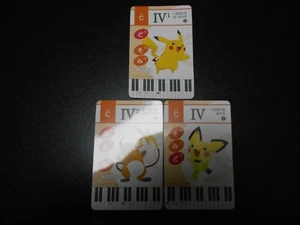 Pokemon Music Musical Note Card 2015 x3 Pikachu Pichu Raichu #2730 - Picture 1 of 15