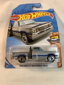 2017 HOT WHEELS SILVER 1978 DODGE LI'L RED EXPRESS TRUCK, #10/10, HW #55/250 - Picture 1 of 6