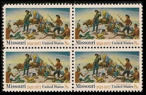 US 1426 Statehood Missouri 8c block 4 MNH 1971 - Picture 1 of 1