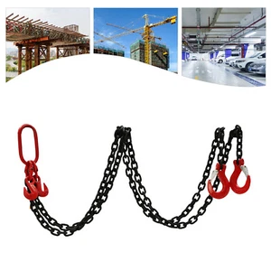 2 T 2-Strang Kettengehänge Legierter Stahl Anschlagkette Hebewerkzeug Bergbau - Bild 1 von 12