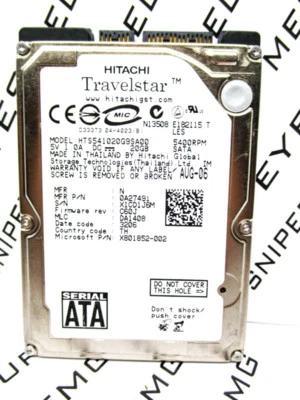 Hitachi 20GB HTS541020G9SA00 SATA 0A27491 Laptop DA1408 HardDrive WIPED&TESTED! - Image 1 of 2