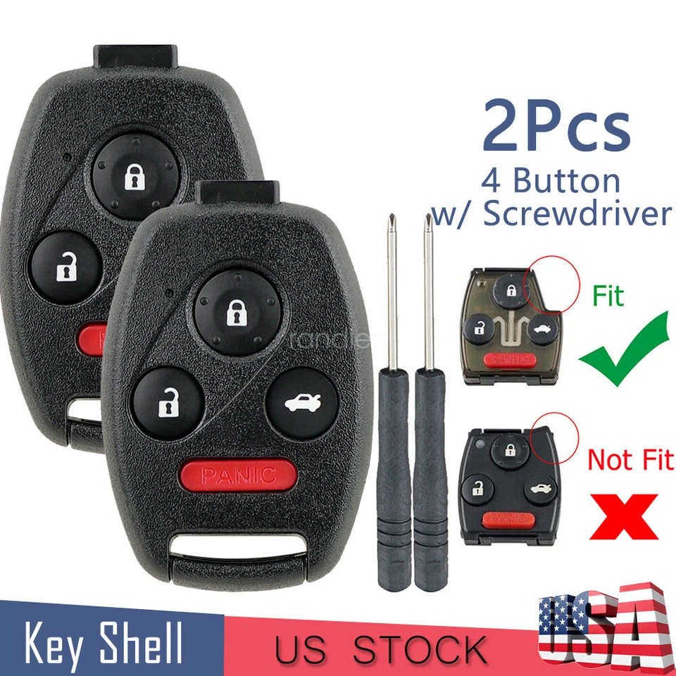 para 2003 2004 2005 2006 2007 Honda Accord CR-V 4 botones mando a distancia llavero carcasa Foto 1 de 4