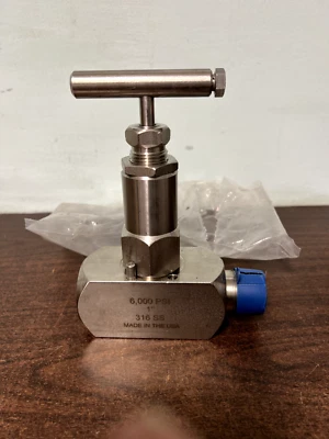 DRAGON Z10P551514353D01/18  1" 316 SS STAINLESS STEEL NEEDLE VALVE NEW 6000 PSI - Image 1 of 4