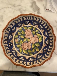 Hand Painted Inscribed Clay Bowl Signed From Portugal - Picture 1 of 4