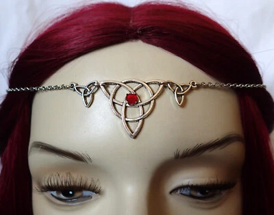 Ирландская бижутерия серебряный головной убор кельтская троица средневековый ренессанс круг корона - Изображение 1 из 2