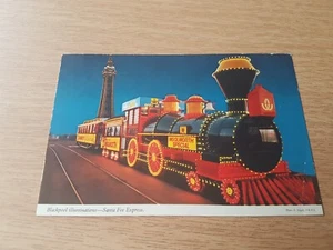 Blackpool Illuminations Santa Fe Express Vintage Postcard - unposted - Picture 1 of 2