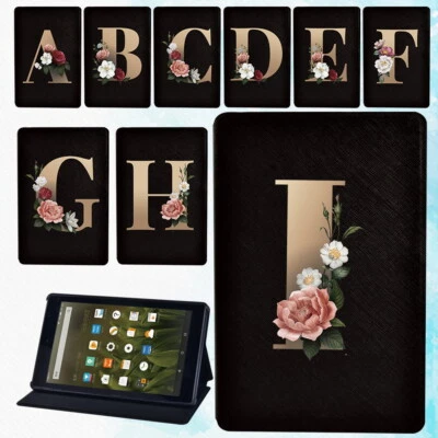 Initial Leather tablet Stand Cover Case For Amazon Fire 7/HD 8/Plus/8 2024/HD 10 - Image 1 of 4