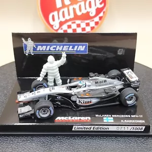 MINICHAMPS 1/43 McLaren Mercedes MP4-17 Kimi Raikkonen #4 MICHELIN Figure Cracks - Picture 1 of 12