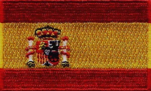 Spain Flag Embroidered Patches 2.5"x1.5"  iron-on - Picture 1 of 1