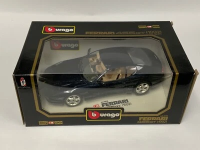 1/18 Burago Ferrari 456 GT De 1992 En Azul JI112 Hecho En Italia - Imagen 1 de 4