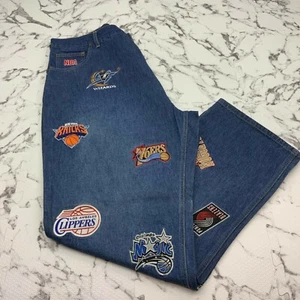 Men's NBA Blue All Over Teams Limited Edition Denim Pants - Picture 1 of 7