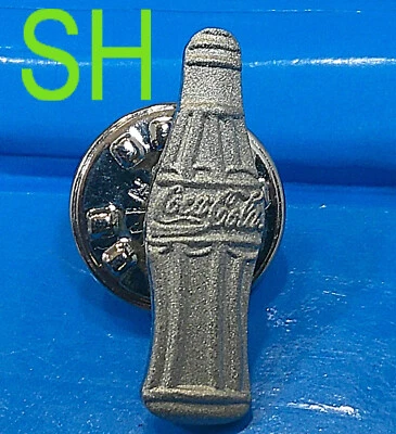 Prendedor de solapa de empleado botella de coca cola Aminco vintage metal color plata 1" Foto 1 de 4