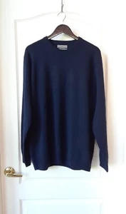 M&S Pure Extra Fine Lambswool Crew Neck Jumper Navy Blue | Size 2XL NWOT! - Picture 1 of 7