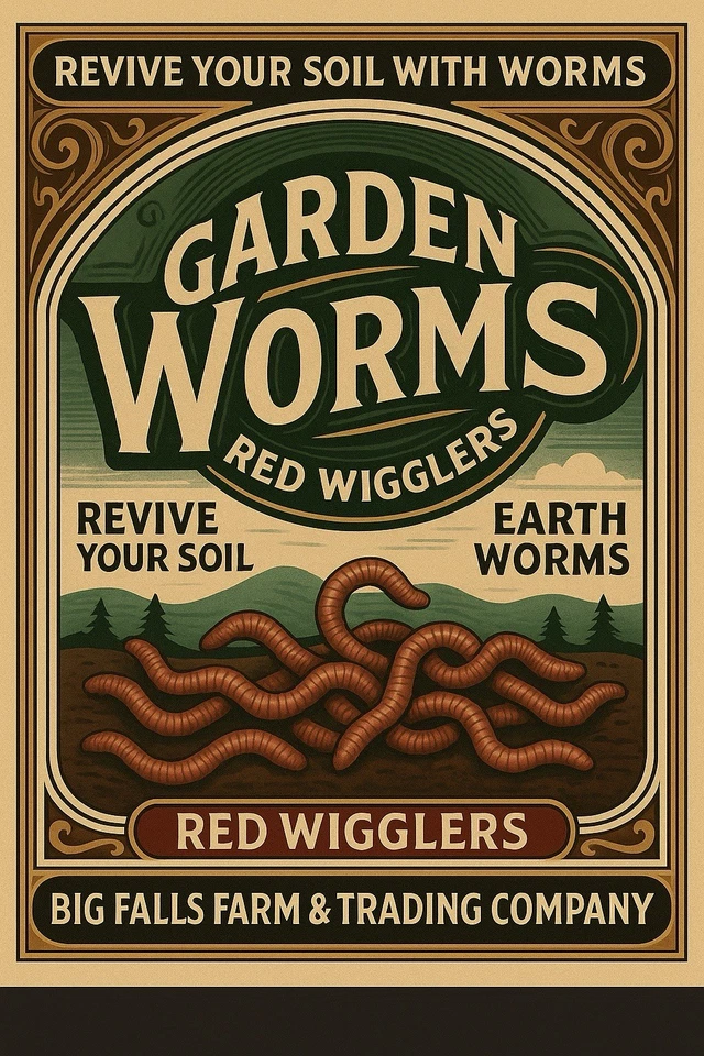 Vermes “Red Wiggler” vivos, contagem 300, jardim, melhoram a vitalidade do solo, compostagem auxiliar - Imagem 1 de 4