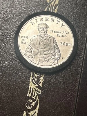 2004 $1 Thomas Edison Silver Dollar Proof - Image 1 of 2