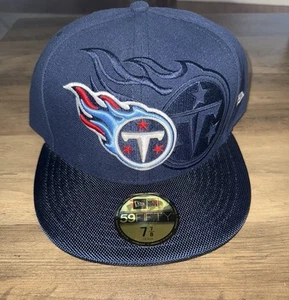 New Era 59Fifty Hat Team Tennessee Titans Comet Navy Blue Fitted Cap 7 7/8 - Picture 1 of 6