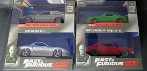 Jada Fast & Furious Legacy Series Set Of 2 Porsche 911 Chevelle RX-7 Trueno 1/32 - Picture 1 of 2