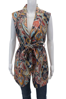 Chaqueta Chaleco Zara Mujer Un Botón Muescas Solapa Abstracta Multicolor Pequeña Foto 1 de 4