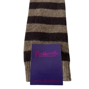 Pantherella Womens' 85% Cashmere Striped Socks Brown Luxury Size 4-7 NEW - Picture 1 of 7