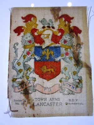 B.D.V. Silk Cigarette Card Town Arms Lancaster Series 30 Town and City Arms - Image 1 of 2