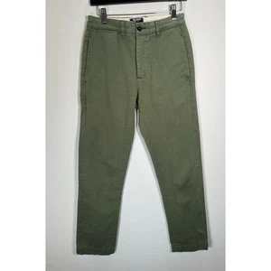 Pantalones para hombre TODD SNYDER ribete japonés chino verde talla 28 x 28 botón mosca - Imagen 1 de 7