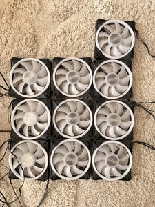 Corsair QL120 RGB 120mm Fans (10-Pack, Black) Used, Tested, Excellent Condition - Picture 1 of 1
