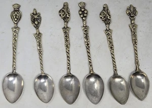 Vintage Silber Demi Tasse Italien Löffel Löwe Greif Set 6 Bellini Firenze? Lot - Bild 1 von 4
