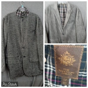 The Territory Ahead Back East Charcoal Herringbone Travelers Blazer Jacket - Bild 1 von 18