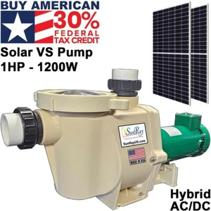 1HP SunRay Solar Powered Pool Pump ONLY 40v to 85v 120GPM SunVS DC Motor Pump - Picture 1 of 13