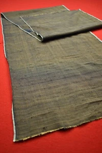 Japanischer Stoff Vintage Kimono Seide Antik Boro Kusakizome gewebt 53,9"/WC88/60 - Bild 1 von 8