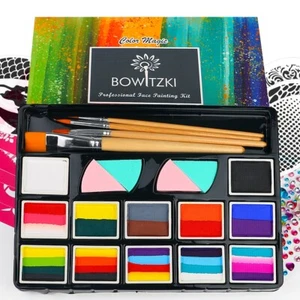Bowitzki 23 Colors Face Paint Kit for Halloween Makeup Kids Halloween Party Even - Picture 1 of 9