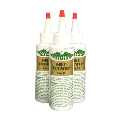 Wild Growth Hair Oil 4oz Pack of 3 Natural Topical Hair Regrowth Treatment - Image 1 of 2