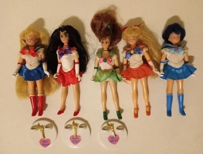 2000 Irwin Sailor Moon Venus Mercury Mars Jupiter 6" CONJUNTO 5 BONECAS QUASE COMPLETO - Imagem 1 de 3