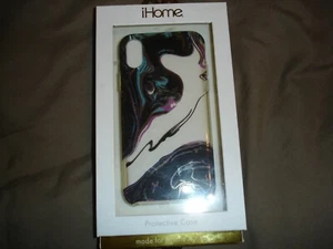 NEU iHome Schutzhülle Apple iPhone X/Xs Designer Marmor Wirbel Abdeckung - Bild 1 von 4