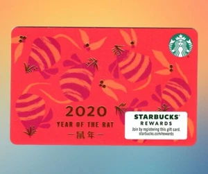 Starbucks 2020 Lunar New Year of the Rat Gift Card New Collectible Series 6176 - Picture 1 of 2