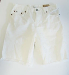 Polo Ralph Lauren Boys Cotton Denim Cutoff Shorts Finn Wash White Sz 10 - NWT - Picture 1 of 1